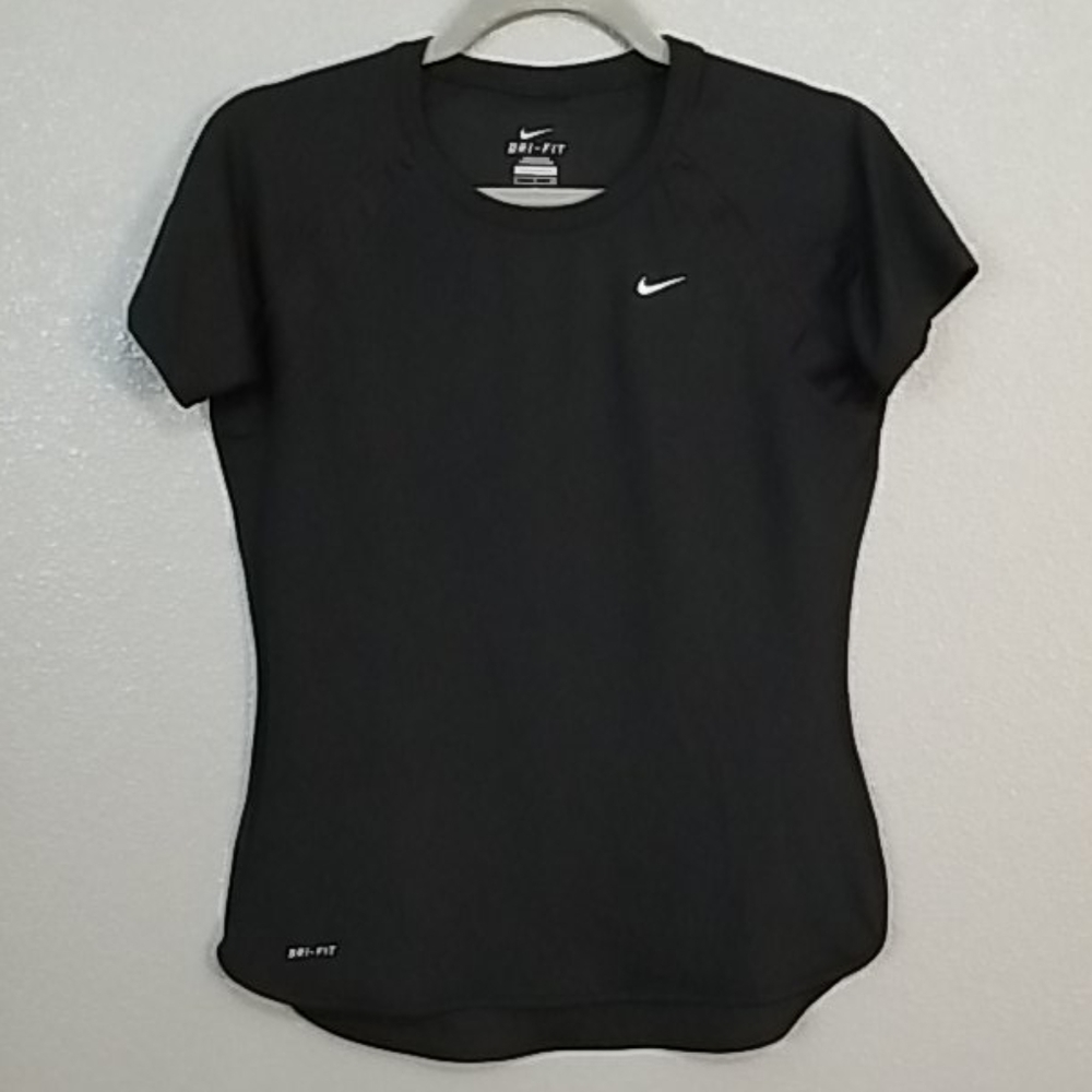 Nike Women's Small Dri-Fit Black SS Top
